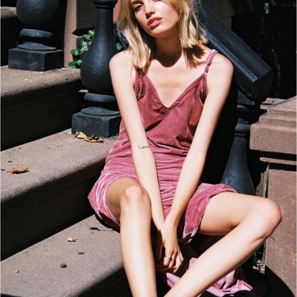 Lovers and Drifters Velvet Floor Length Dress